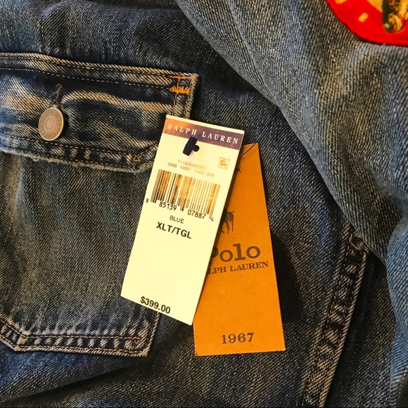 POLO RALPH LAUREN Sportsman Patched Denim Jacket - Picture 15 of 15